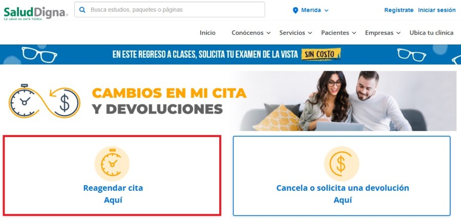 Cómo cambiar una cita en Salud Digna ➜ Cambios en mi cita paso 2 Cómo cambiar una cita en Salud Digna ➜ Cambios en mi cita paso 2