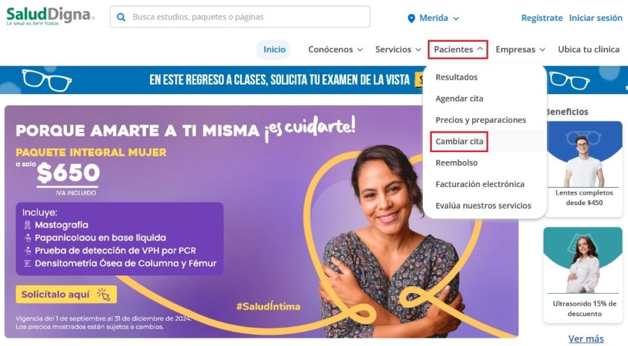 Cómo cancelar cita en Salud Digna, Devoluciones y reembolso - Paso 1