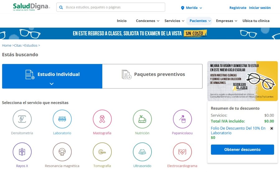 Guía cómo sacar cita en Salud Digna Paso 2