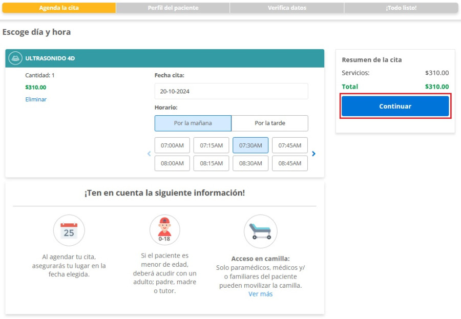 Guía cómo sacar cita en Salud Digna Paso 4